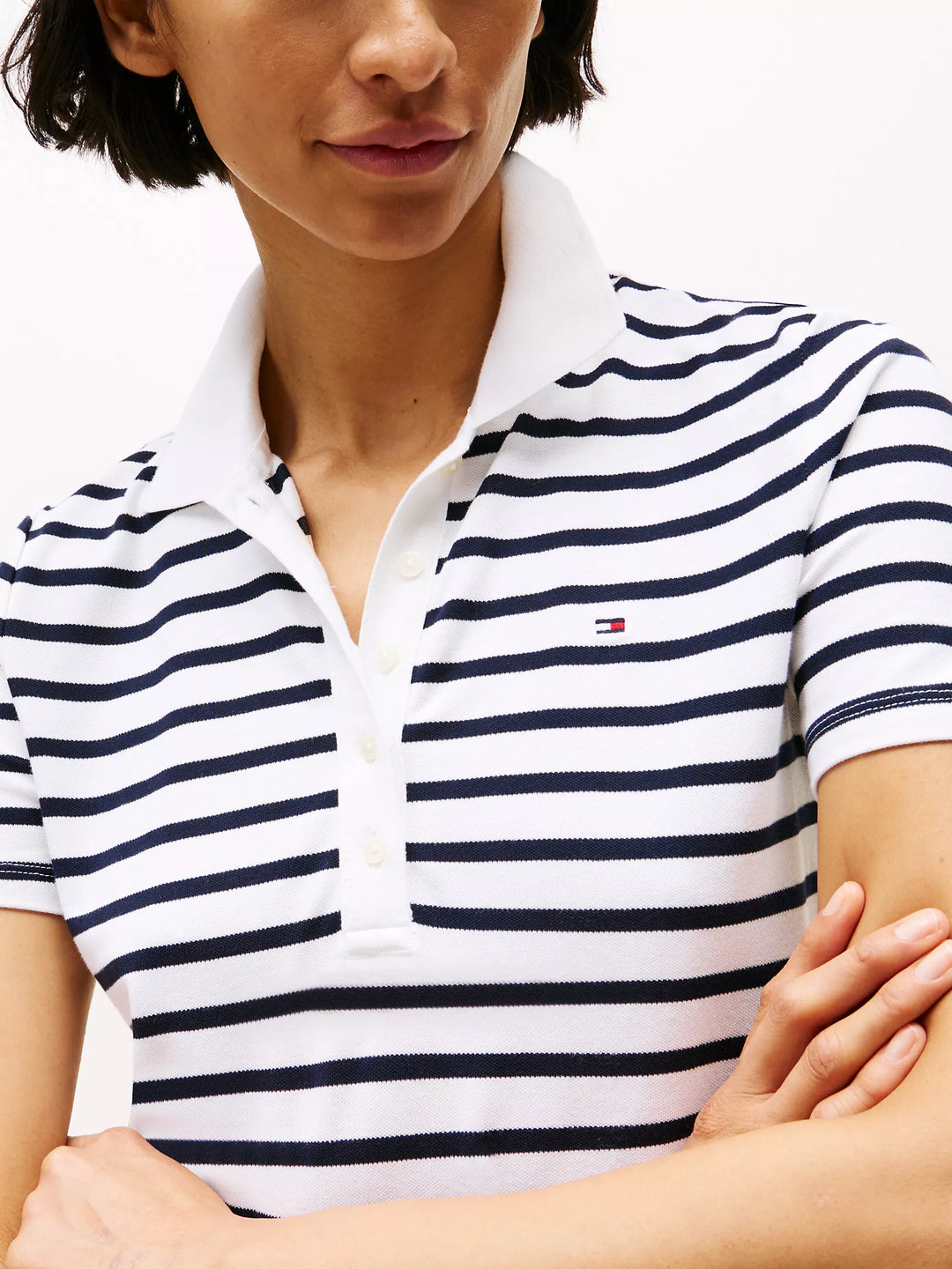 Tommy Hilfiger Slim Fit Stripe Stretch-Cotton Polo