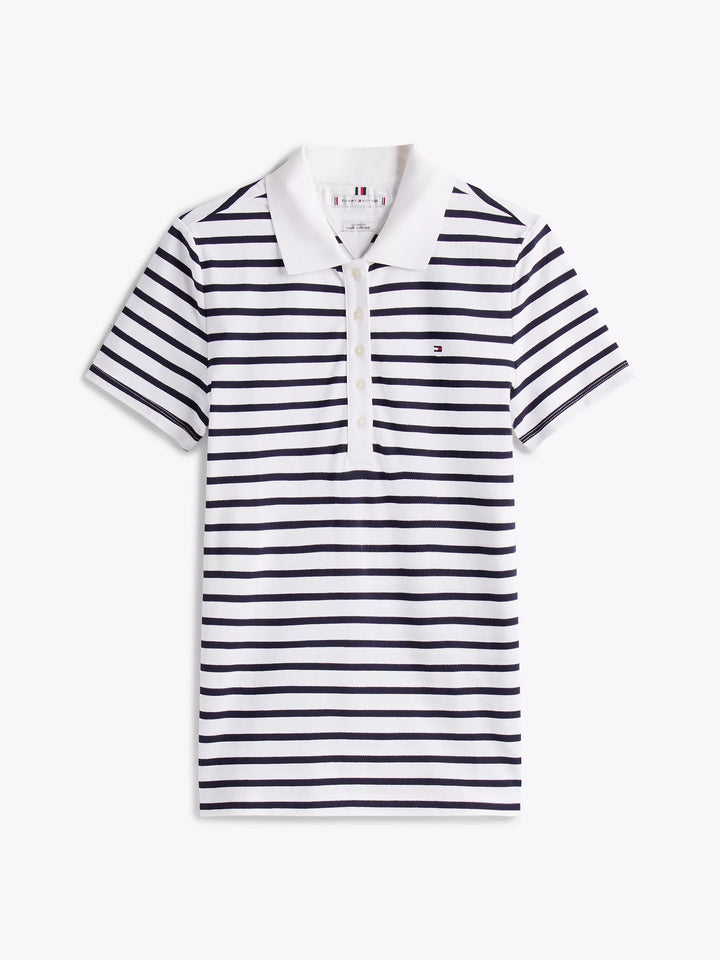 Tommy Hilfiger Slim Fit Stripe Stretch-Cotton Polo