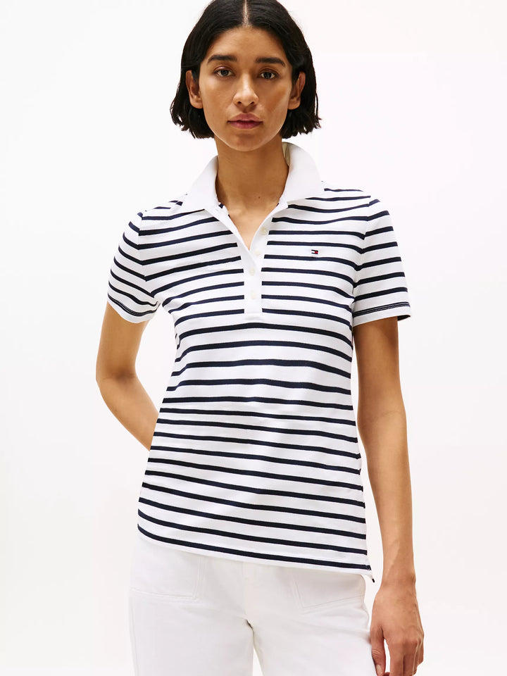 Tommy Hilfiger Slim Fit Stripe Stretch-Cotton Polo
