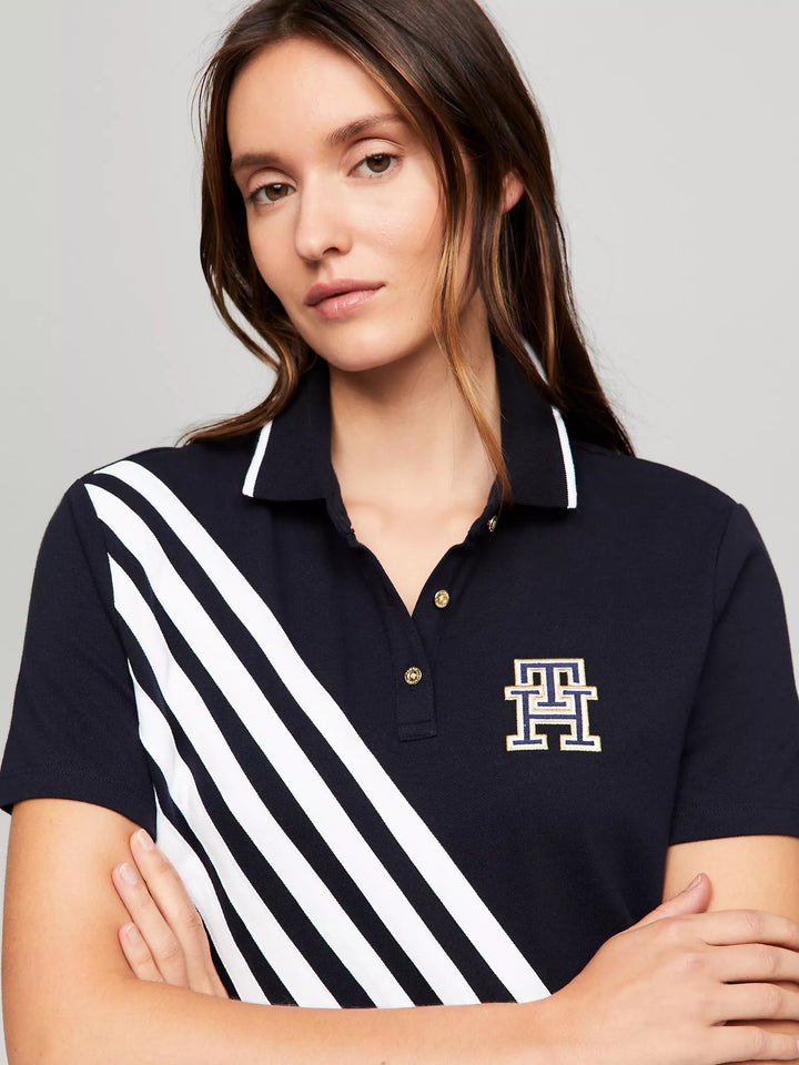 Tommy Hilfiger Diagonal Stripe Banner Polo Dress