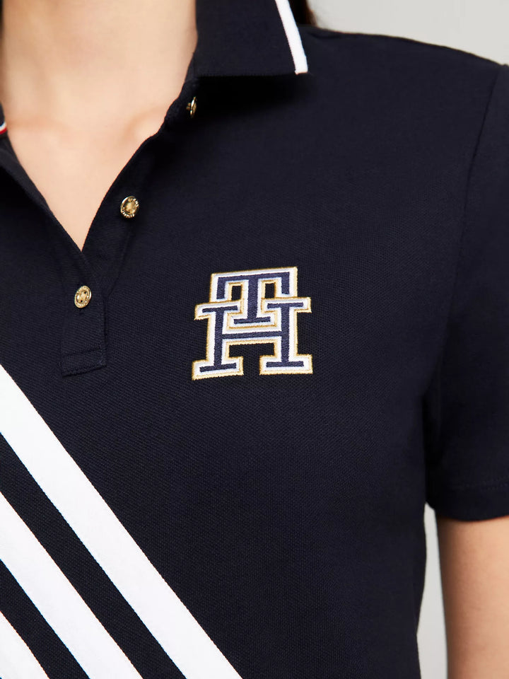 Tommy Hilfiger Diagonal Stripe Banner Polo Dress