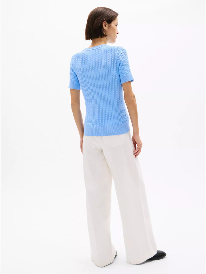 Tommy Hilfiger Short-Sleeve Cable Knit Sweater