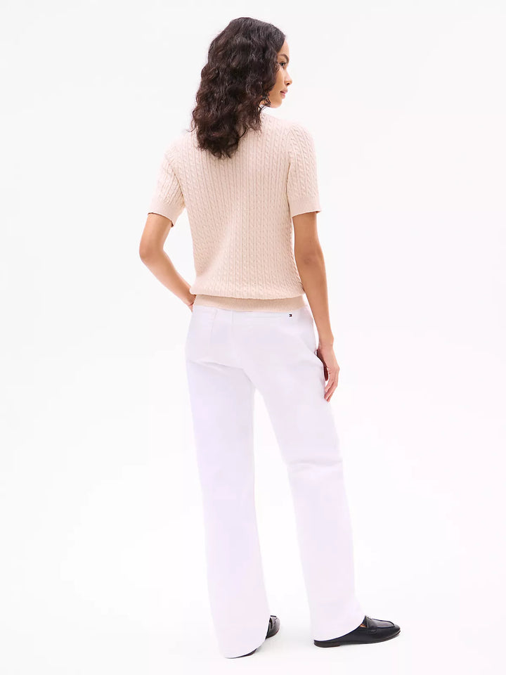 Tommy Hilfiger Short-Sleeve Cable Knit Sweater
