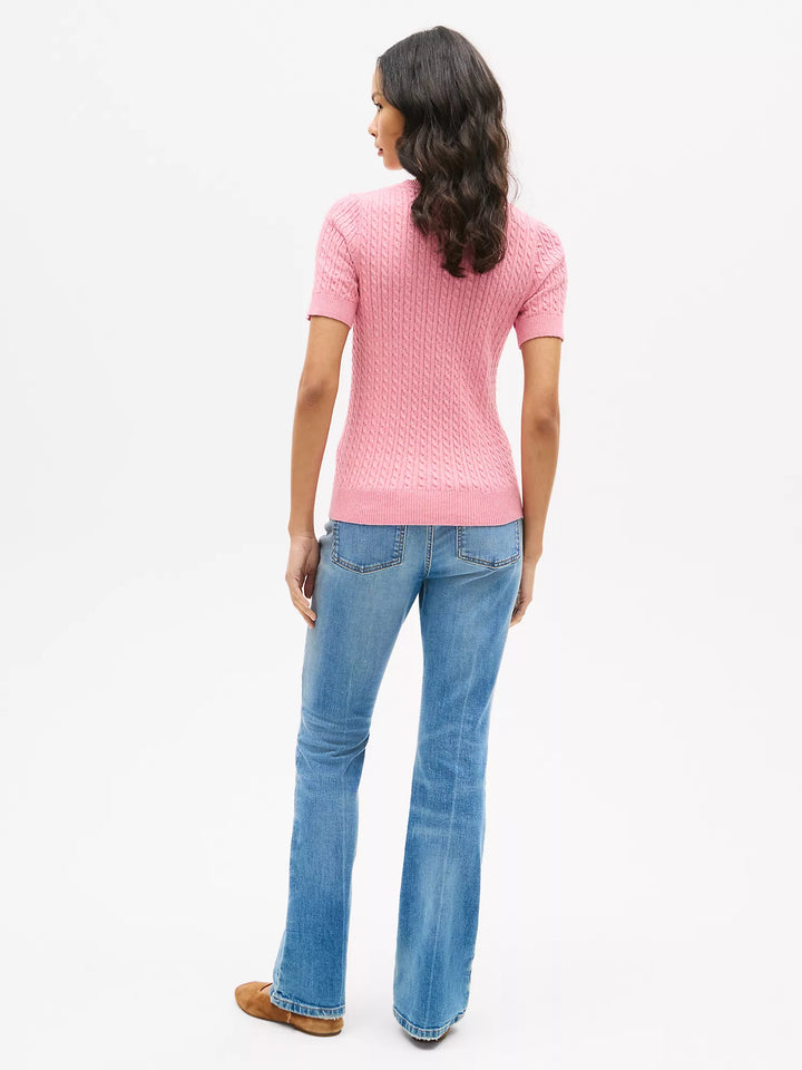 Tommy Hilfiger Short-Sleeve Cable Knit Sweater
