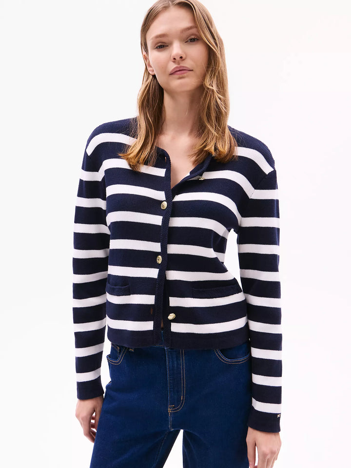 Tommy Hilfiger Stripe Button-Up Cardigan