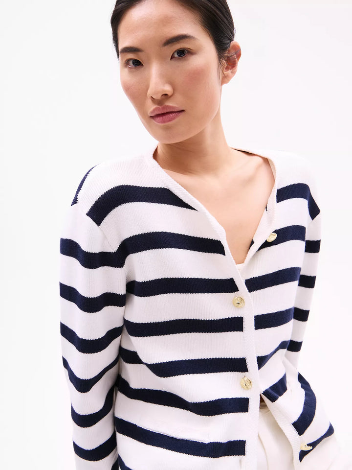 Tommy Hilfiger Stripe Button-Up Cardigan