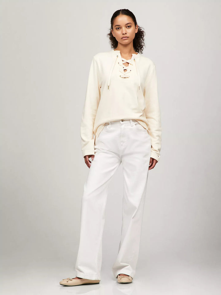Tommy Hilfiger Long-Sleeve Lace-Up Sweatshirt