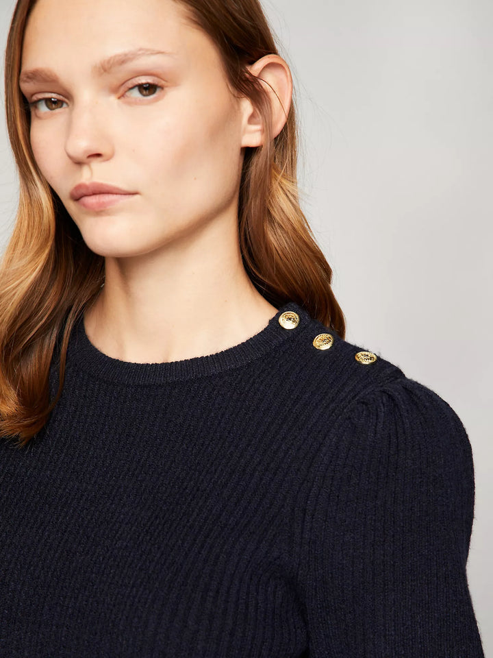 Tommy Hilfiger Puff-Sleeve Crewneck Sweater