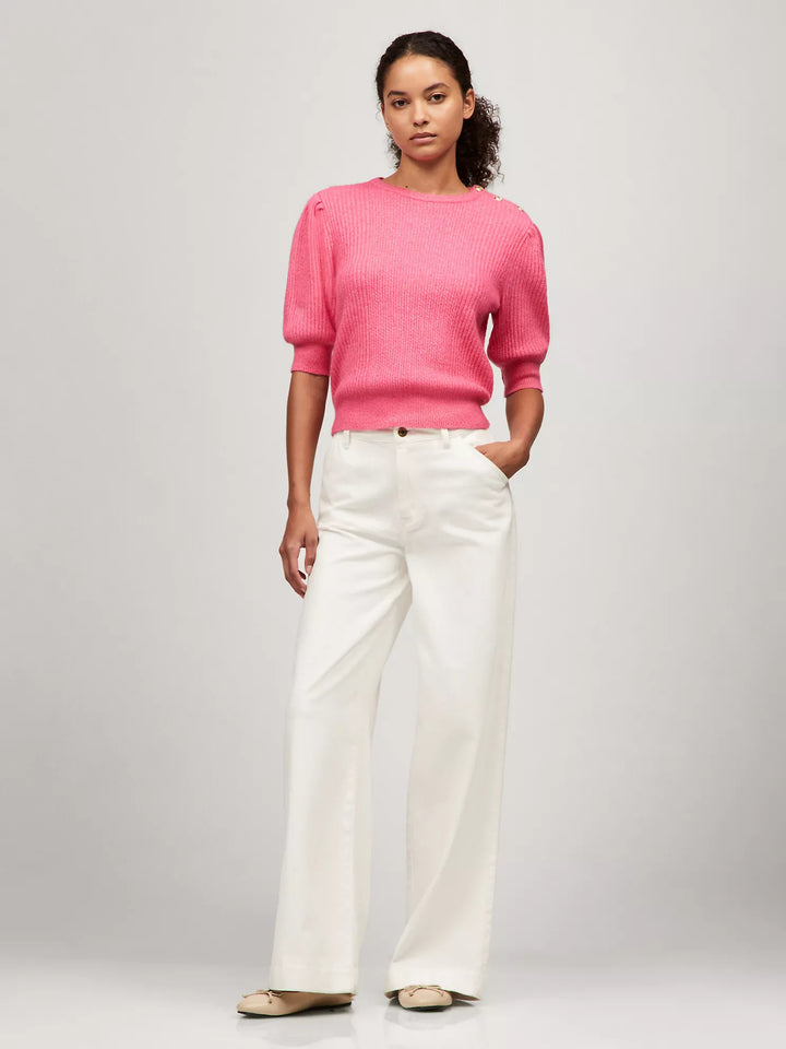 Tommy Hilfiger Puff-Sleeve Crewneck Sweater