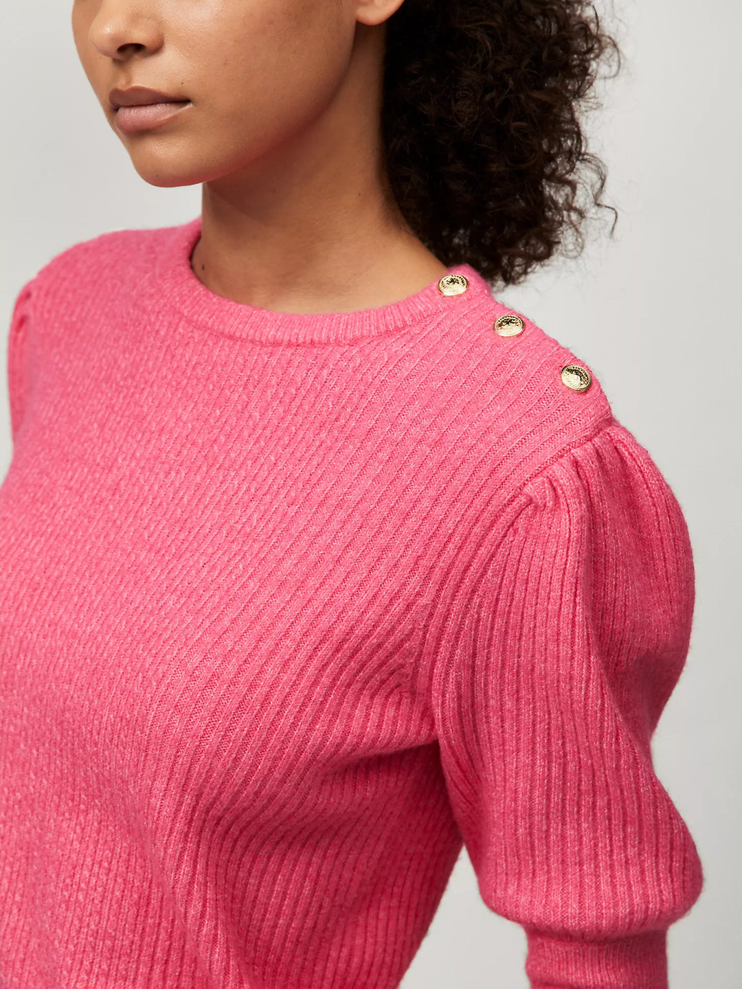 Tommy Hilfiger Puff-Sleeve Crewneck Sweater
