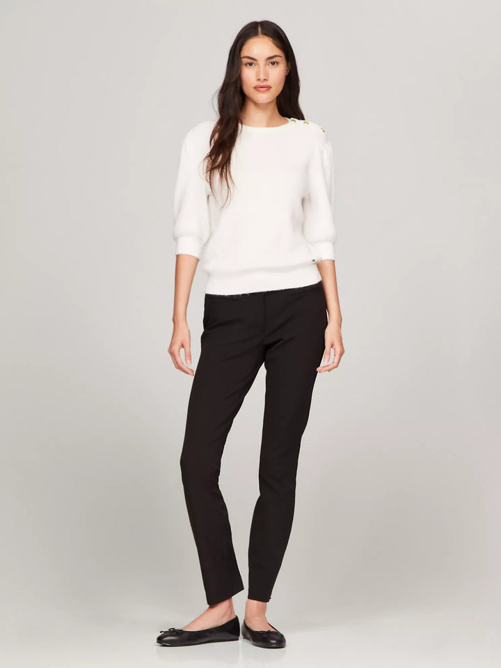 Tommy Hilfiger Puff-Sleeve Crewneck Sweater