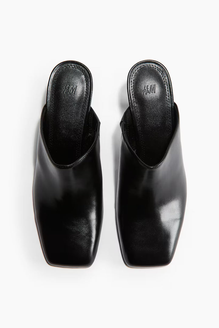 H&M Square-Toe Heeled Mules