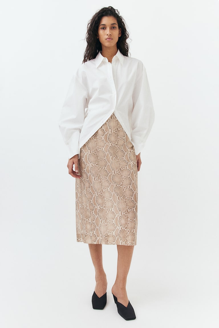 H&M Lyocell-Blend Pencil Skirt