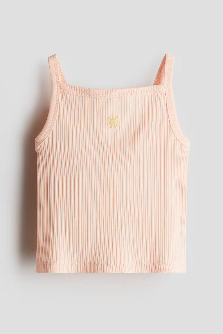 H&M Embroidered-Detail Strappy Top