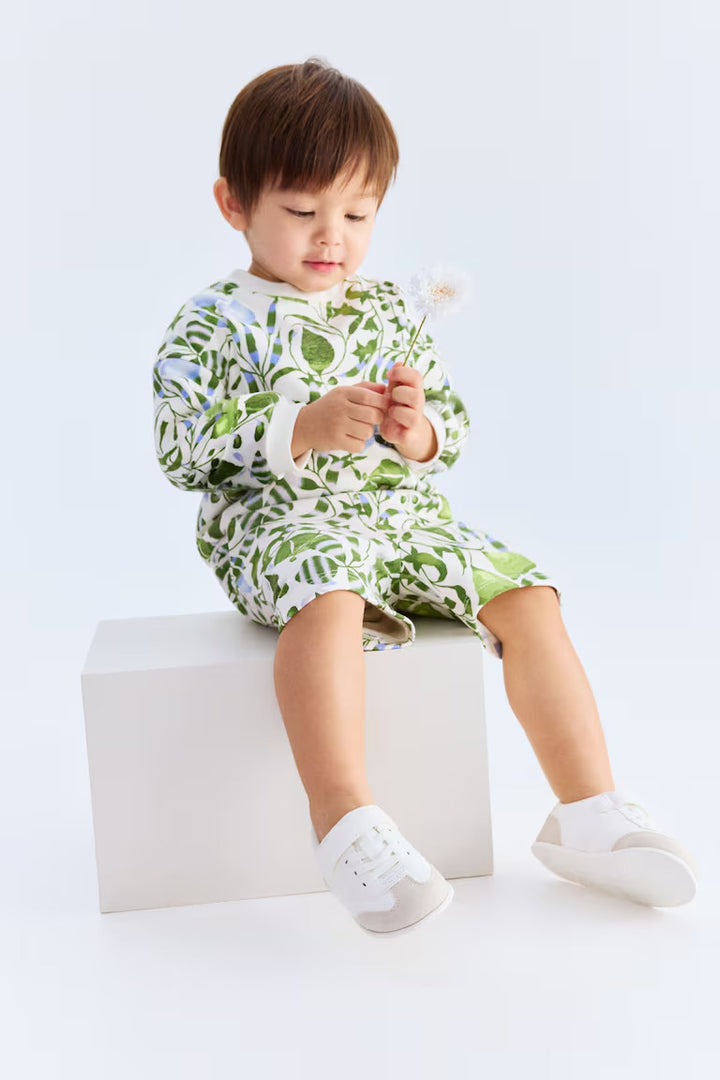 H&M 2-Piece Printed Sweatshirt and Shorts Set