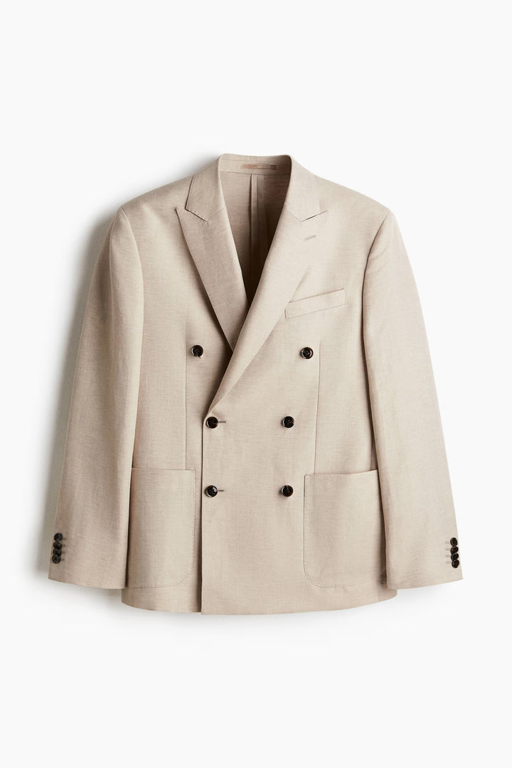 H&M Regular-Fit Wool-Blend Double-Breasted Jacket