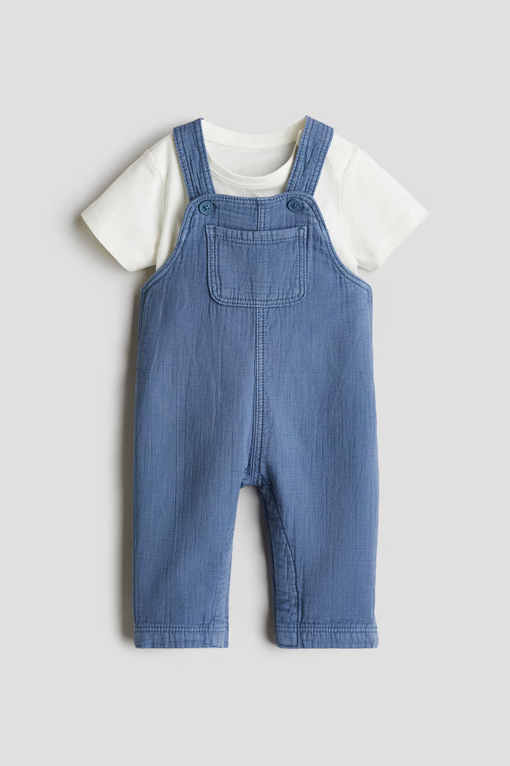 H&M 2-piece Overall and Shirt Set