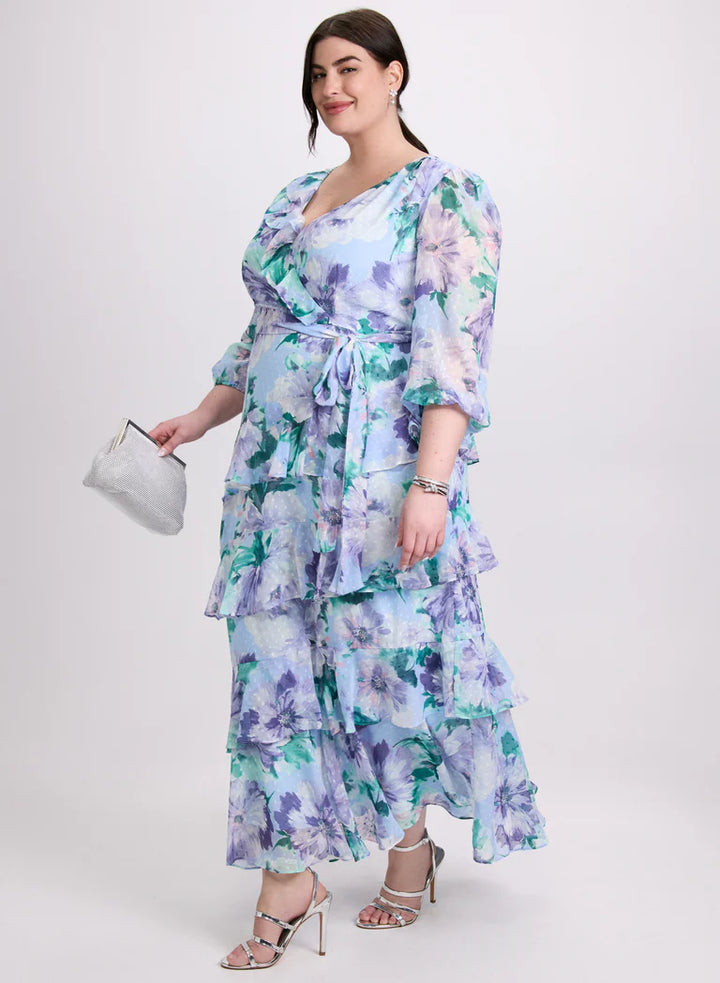 LAURA Tiered Floral Dress