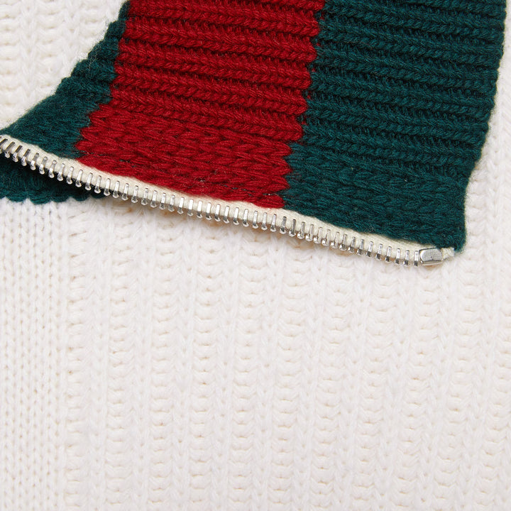 Gucci KNIT WOOL SWEATER WITH WEB