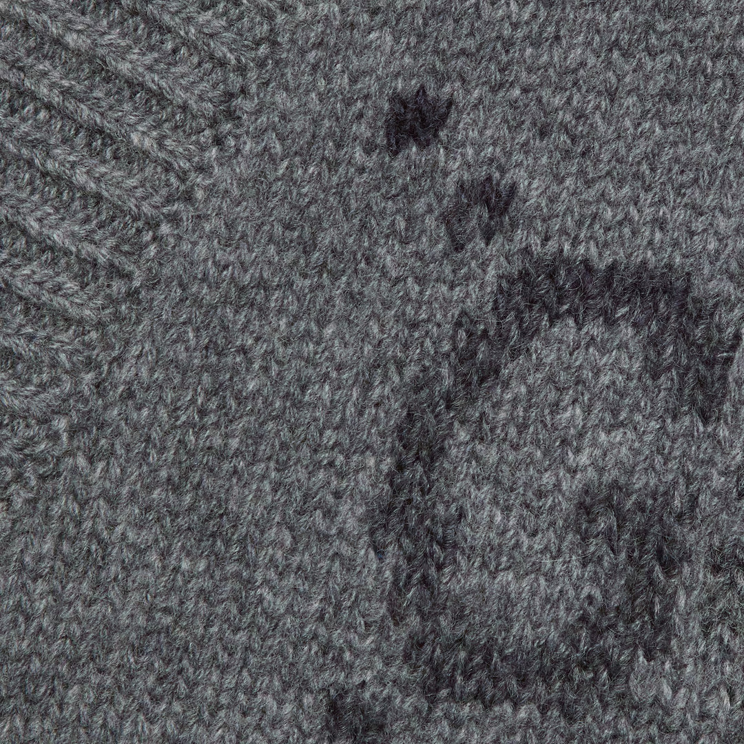 Gucci WOOL CARDIGAN WITH GG INTARSIA