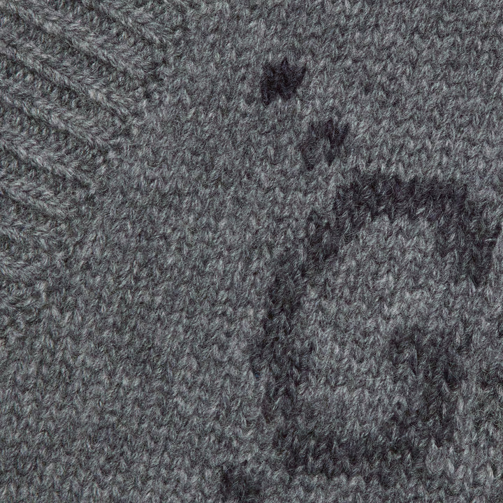 Gucci WOOL CARDIGAN WITH GG INTARSIA