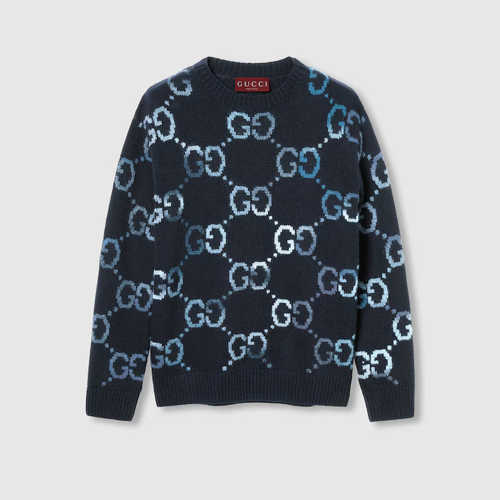 Gucci WOOL SWEATER WITH GG INTARSIA