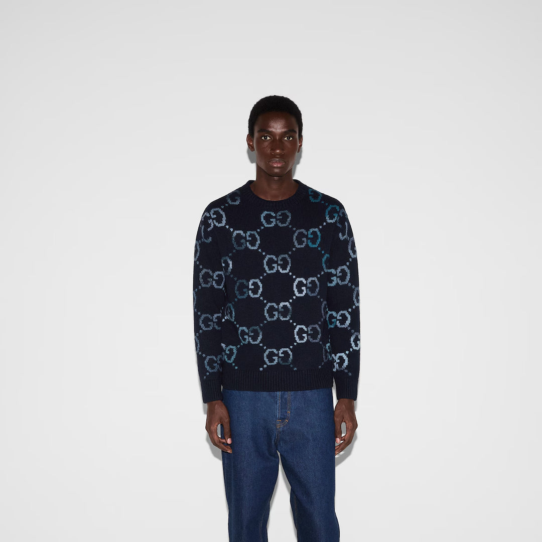 Gucci WOOL SWEATER WITH GG INTARSIA