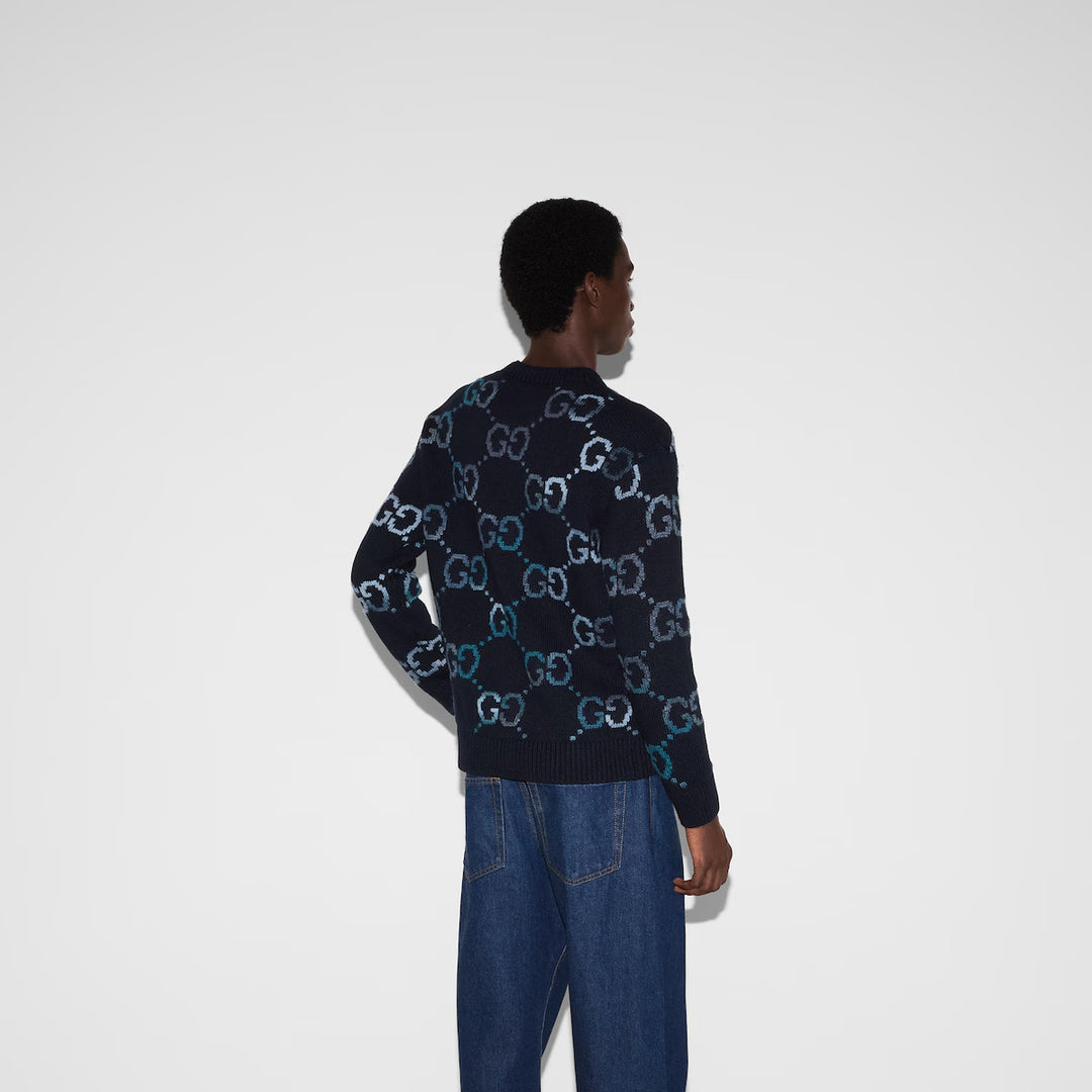 Gucci WOOL SWEATER WITH GG INTARSIA