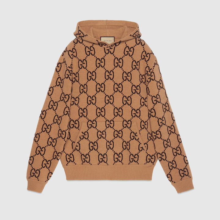 GUCCI GG WOOL HOODED SWEATSHIRT