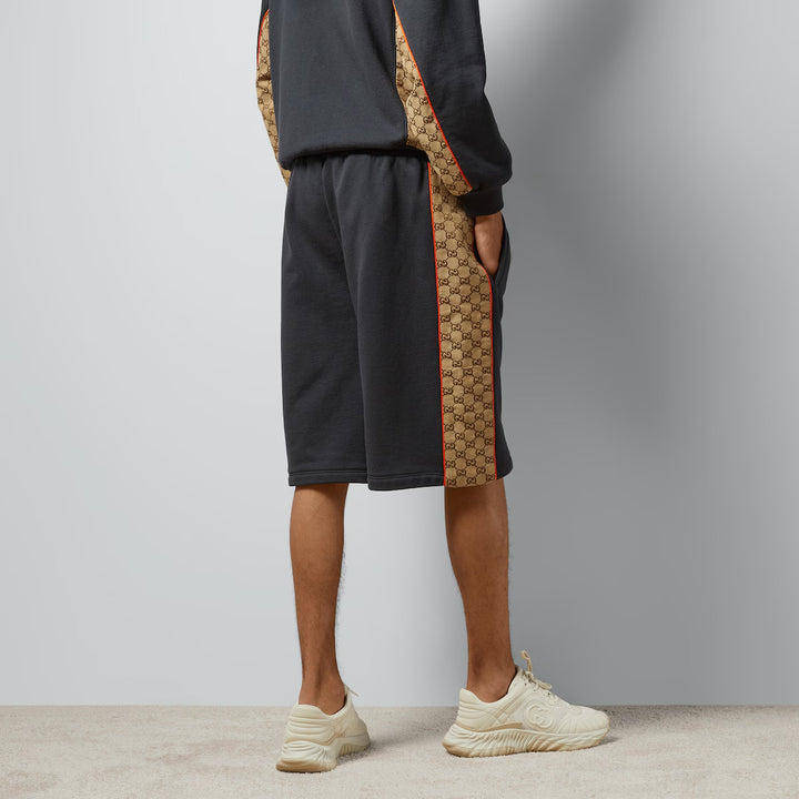 GUCCI  COTTON JERSEY SHORTS WITH GG INSERTS