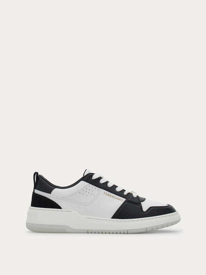 FERRAGAMO Suede patch skate sneaker