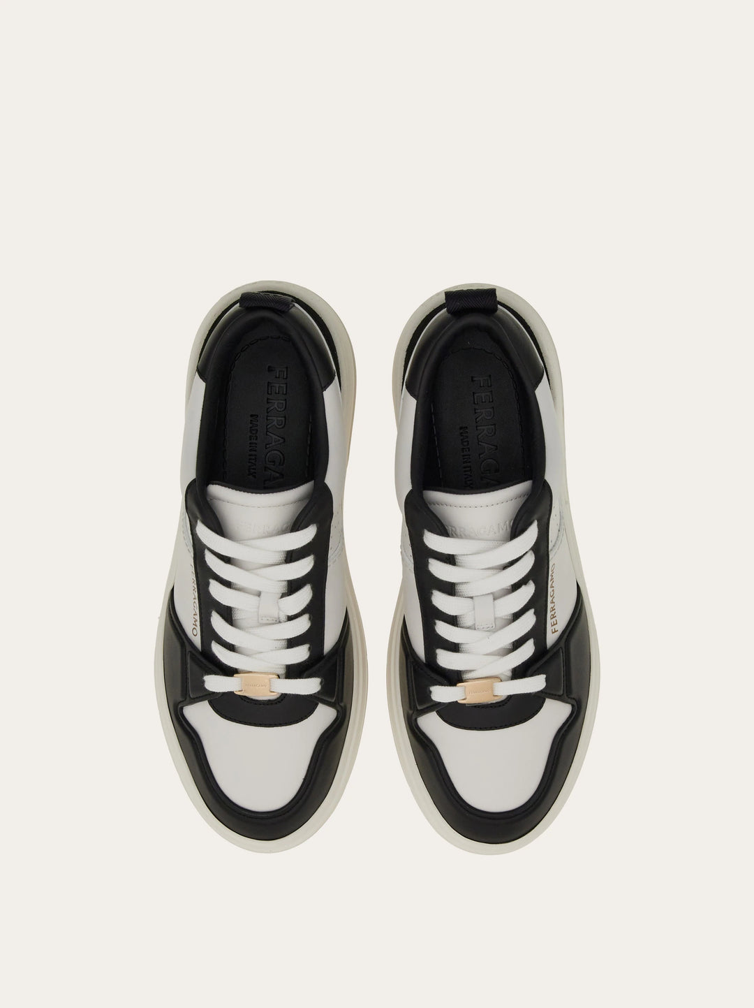 FERRAGAMO Suede patch skate sneaker