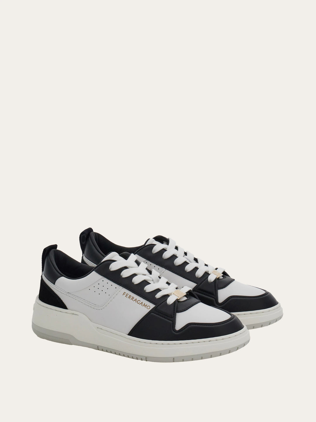 FERRAGAMO Suede patch skate sneaker