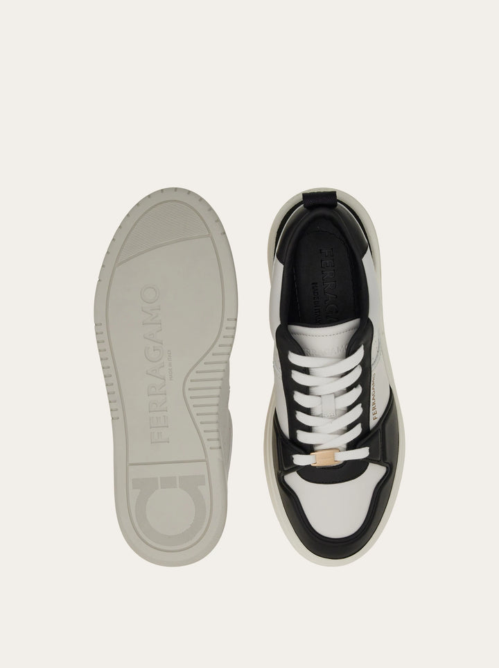 FERRAGAMO Suede patch skate sneaker