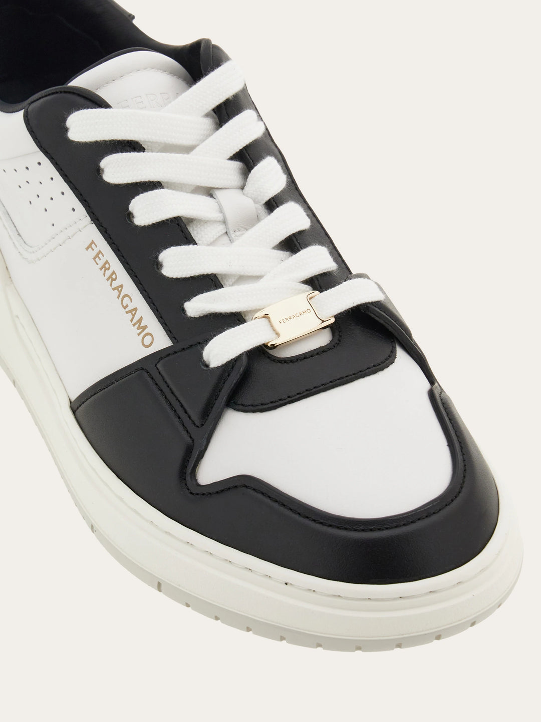 FERRAGAMO Suede patch skate sneaker