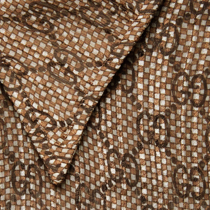 Gucci GG DAMIER PRINT SILK SHIRT