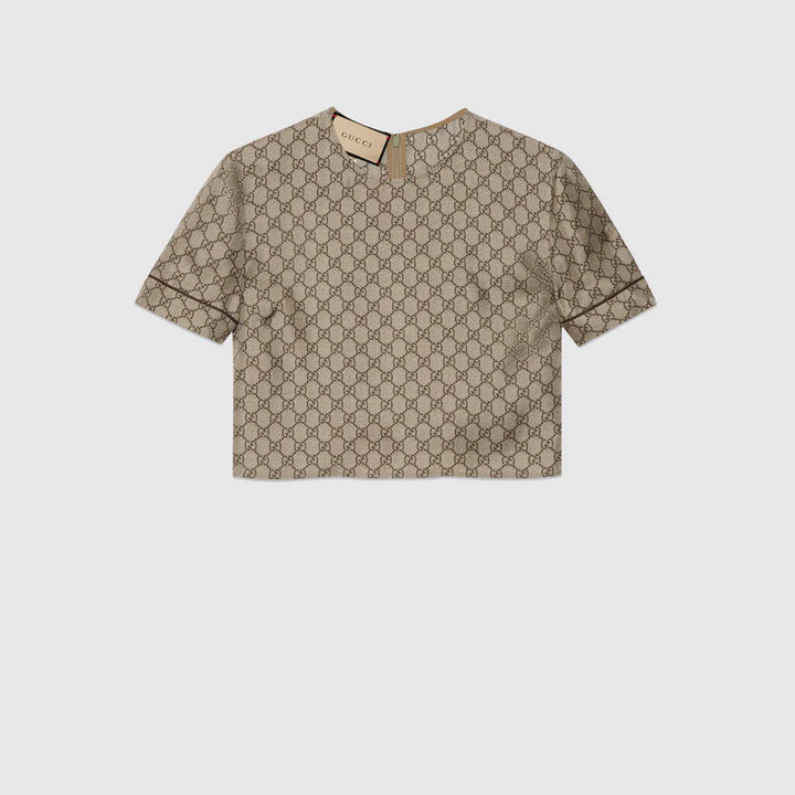 Gucci GG SUPREME PRINT SILK TOP