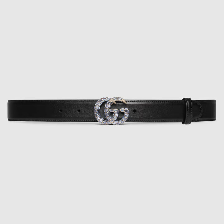 GUCCI GG Marmont thin belt with crystals