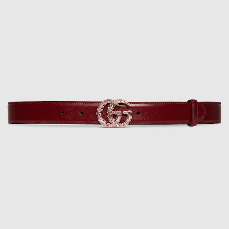 GUCCI GG Marmont thin belt with crystals