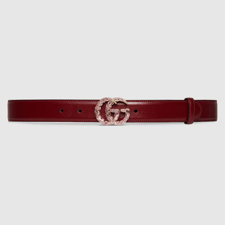 GUCCI GG Marmont thin belt with crystals