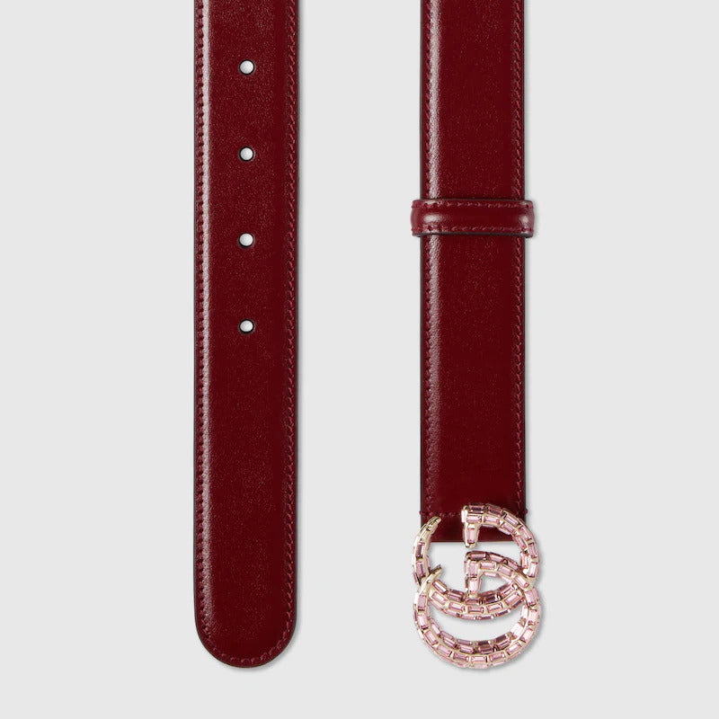 GUCCI GG Marmont thin belt with crystals