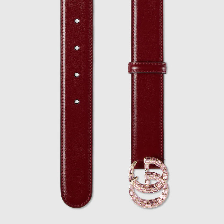 GUCCI GG Marmont thin belt with crystals