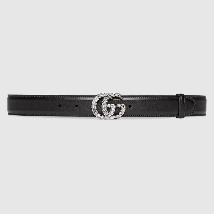 GUCCI GG Marmont thin belt with crystals