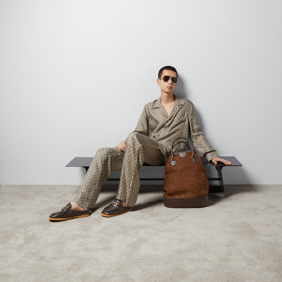 GUCCI GG SUPREME PRINT SILK PANT