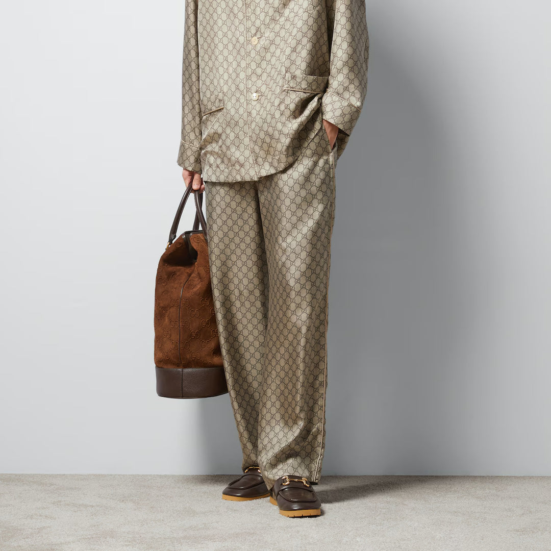 GUCCI GG SUPREME PRINT SILK PANT