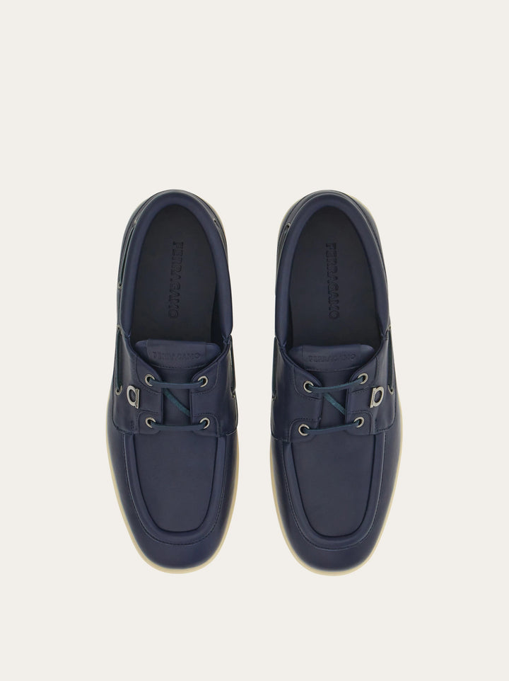Ferragamo Boat shoe with Gancini ornament