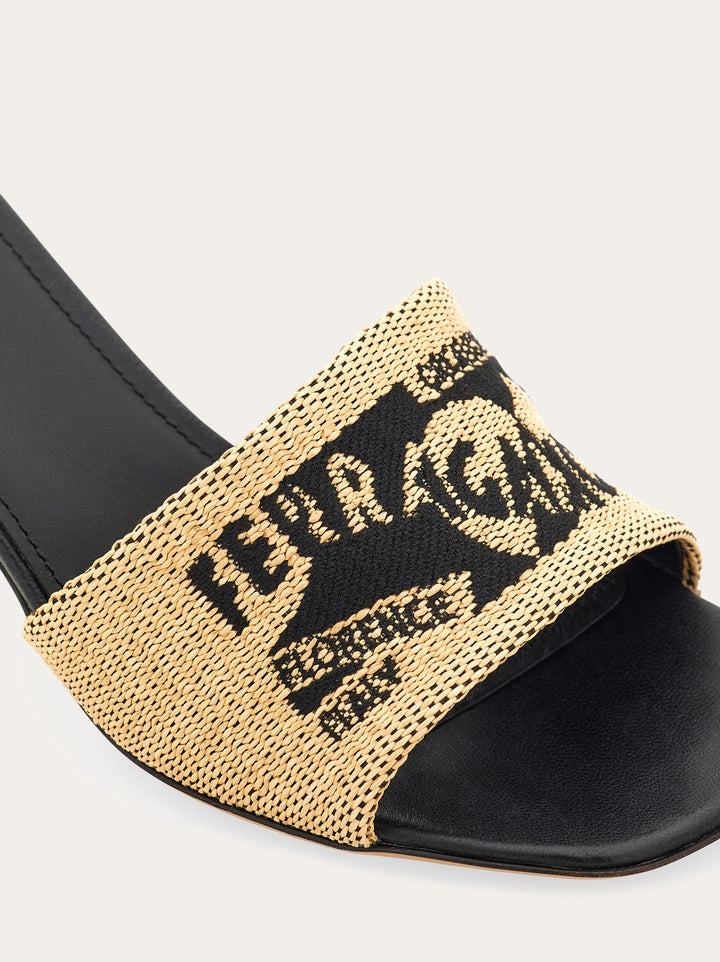 Ferragamo Jacquard slide with logo