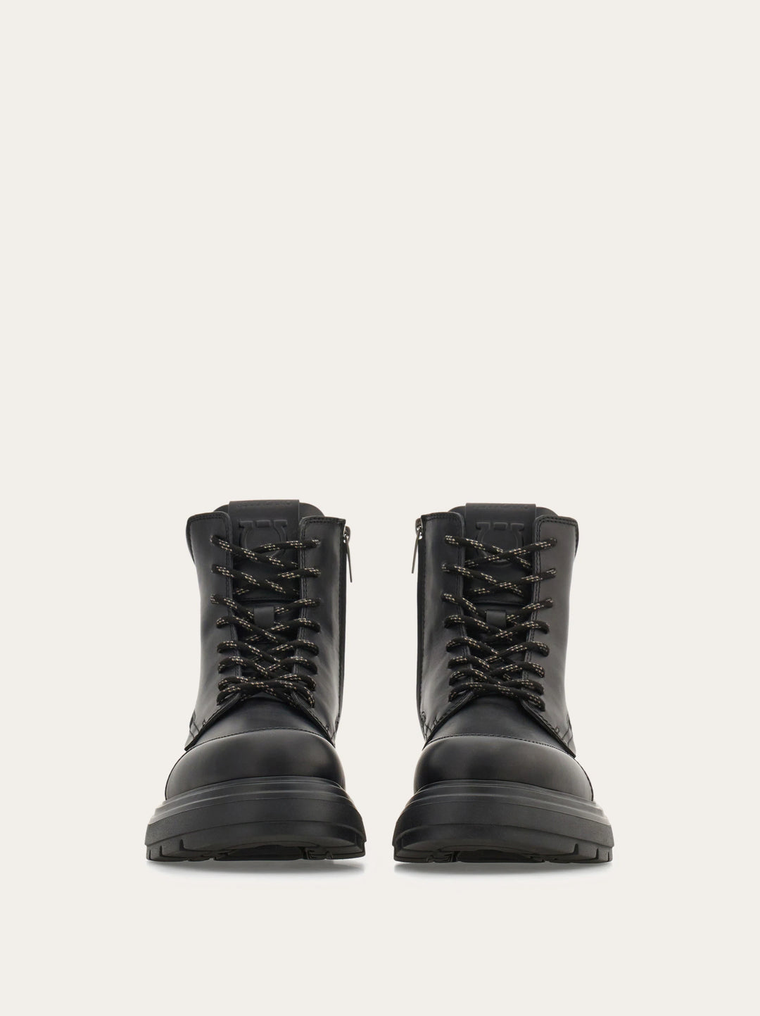 Ferragamo Combat boot with maxi-tongue