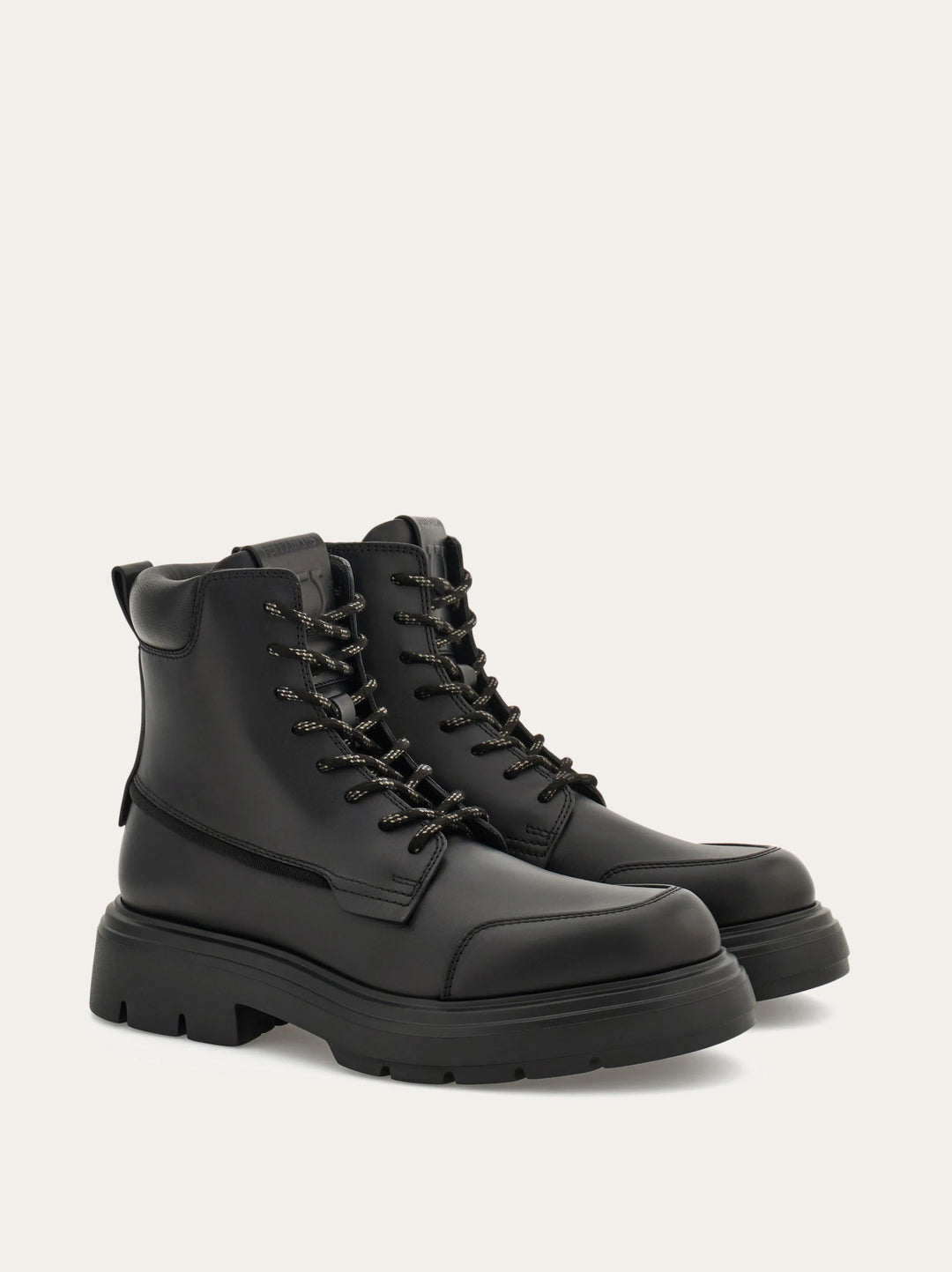 Ferragamo Combat boot with maxi-tongue