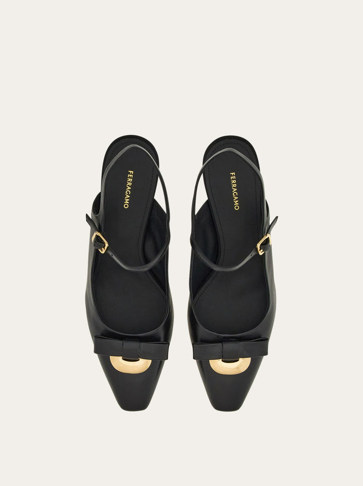 Ferragamo Drop Bow ornament slingback